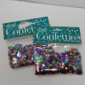 2 Packs of Confettios Multi-Color Mini Stars